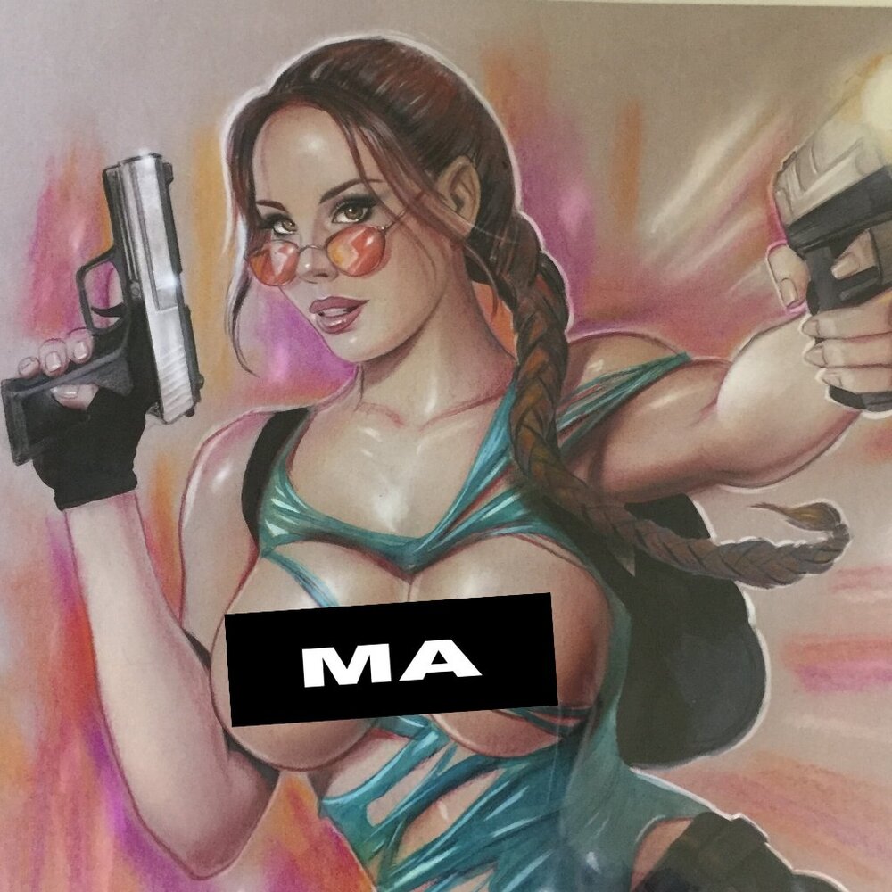 Tomb Raider Lara Croft 16'' x 12'' Limited Edition Giclees Print